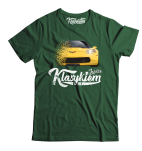 Khaki koszulka męska bawełniana z nadrukiem Chevrolet Corvette.