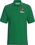 Zielona koszulka POLO męska z nadrukiem na piersi Mini Morris