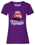 Fioletowy t-shirt damski FIAT Seicento.