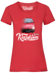 Czerwony t-shirt damski FIAT Seicento.