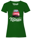 Zielony t-shirt damski FIAT Seicento.