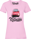 Jasno różowy t-shirt damski FIAT Seicento.