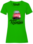 Limonkowy t-shirt damski FIAT Seicento.