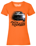 Pomarańczowy t-shirt damski FORD Mustang 2019.