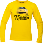 Żółty longsleeve męski z nadrukiem Chevrolet Corvette.