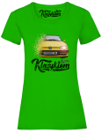 Limonkowy t-shirt damski z nadrukiem PEUGEOT 306