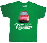 Zielony t-shirt dziecięcy FIAT Seicento.