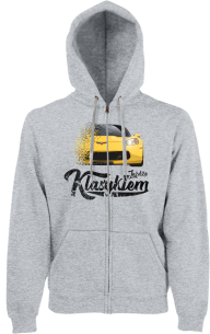Bluza męska z kapturem rozpinana Chevrolet Corvette - "Jeżdżę Klasykiem"