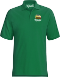 Zielona koszulka polo męska z nadrukiem na piersi PEUGEOT 306