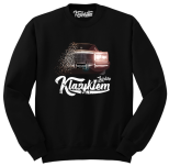 Czarna bluza bez kaptura z nadrukiem CADILLAC Brougham