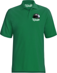 Zielona koszulka POLO męska z nadrukiem na piersi FORD Mustang 2019.