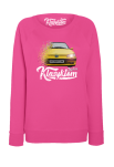 Różowa bluza damska bez kaptura z nadrukiem peugeot 306