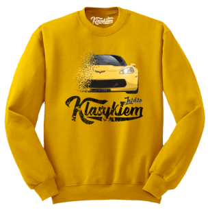 Bluza męska Chevrolet Corvette - "Jeżdżę Klasykiem" - bez kaptura