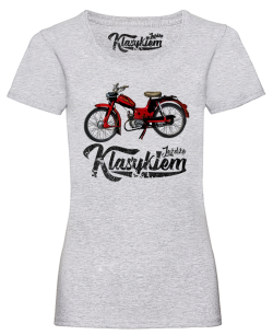 T-Shirt damski Motorynka KOMAR - "Jeżdżę Klasykiem"
