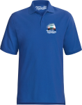 Elegancka koszulka polo motoryzacyjna w kolorze niebieskim
