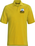 Koszulka polo żółta dla faceta z autem