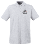 Szara POLO koszulka męska z nadrukiem FIAT Cinquecento