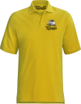 Żółta POLO koszulka męska z nadrukiem FIAT Cinquecento