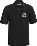 Czarna POLO koszulka męska z nadrukiem FIAT Cinquecento