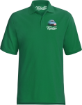 Zielona koszulka męska polo z nadrukiem FSO Milicja Polonez