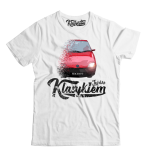 Biały t-shirt męski FIAT Seicento.