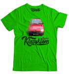 Limonkowe t-shirt męski FIAT Seicento.