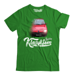 Zielony t-shirt męski FIAT Seicento.