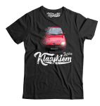 Czarny t-shirt męski FIAT Seicento.