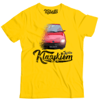 Żółty t-shirt męski FIAT Seicento.