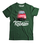 Khaki t-shirt męski FIAT Seicento.